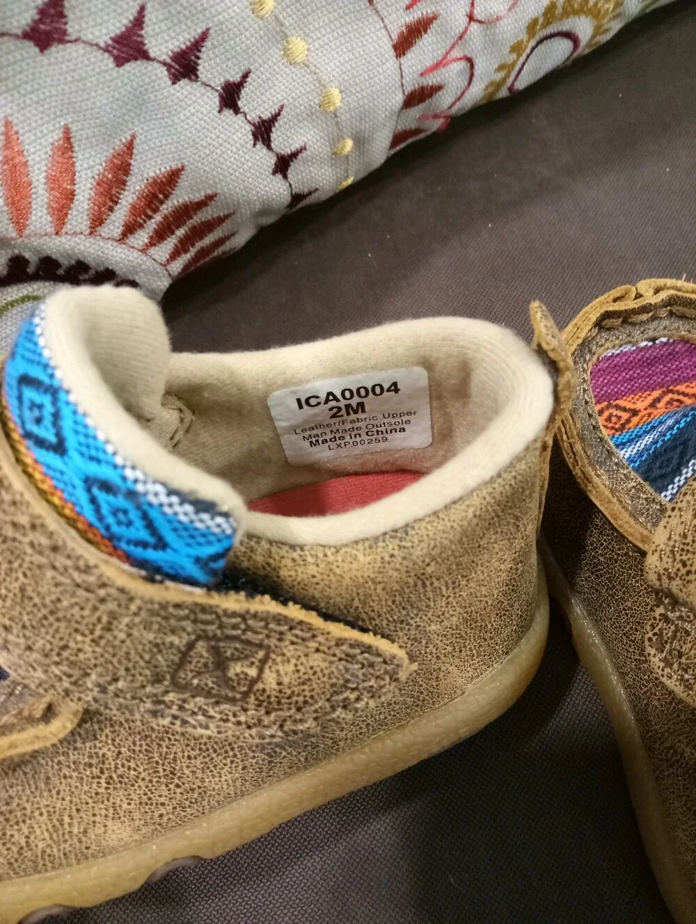 Twisted X Infant Bomber & Multi Serape Driving Moc Shoes ICA0004 Size 2M